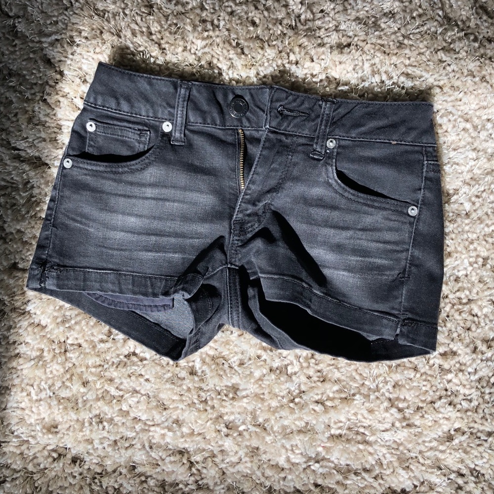 American Eagle Black Jean Shorts
